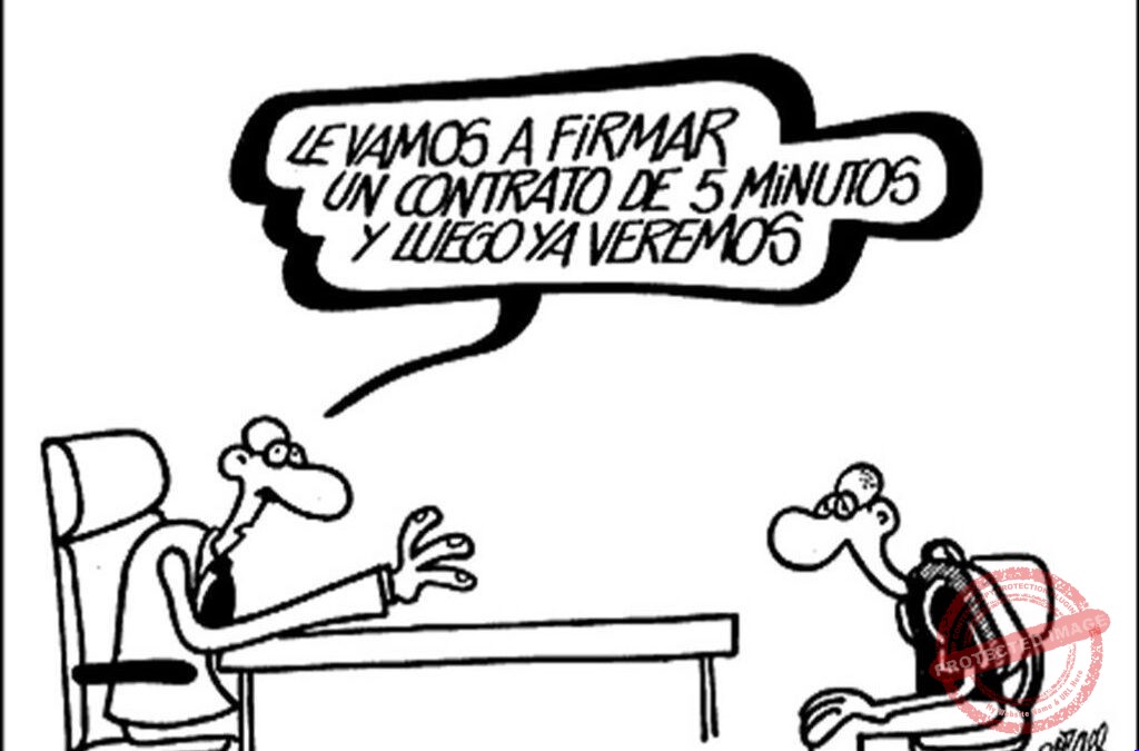 Pacte lo que quiera, pero POR ESCRITO
